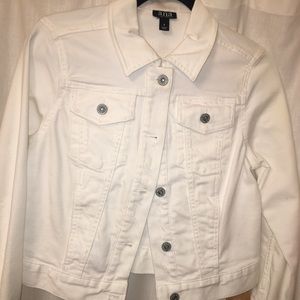 White jean jacket